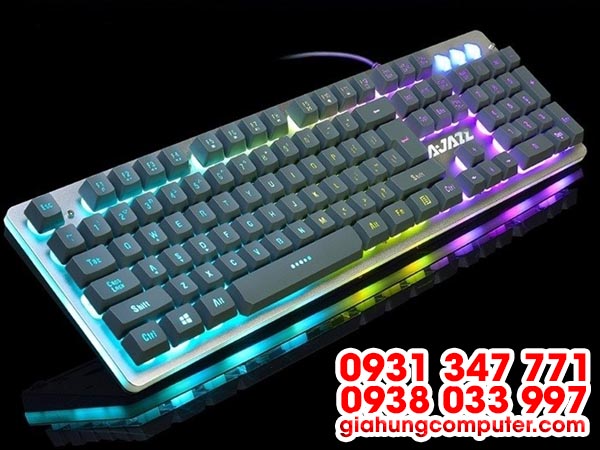 BÀN PHÍM AJAZZ RHINO GIẢ CƠ CHUYÊN GAME CÓ LED 7 MÀU