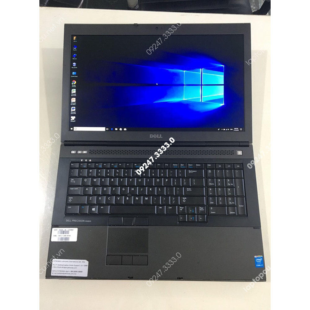 Laptop cũ Dell Precision M6800 Core i7 4810MQ RAM 16GB SSD 256GB K3100 HDD 1Tb