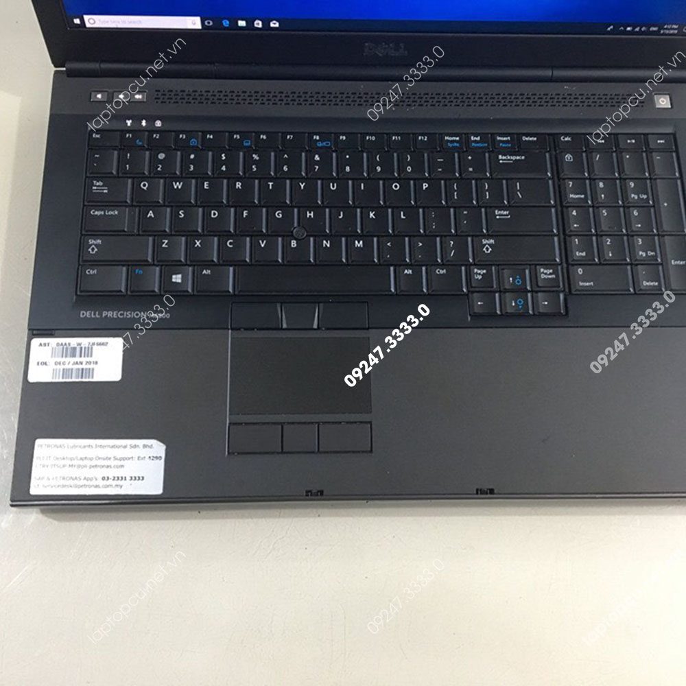 Laptop cũ Dell Precision M6800 Core i7 4810MQ RAM 16GB SSD 256GB K3100 HDD 1Tb
