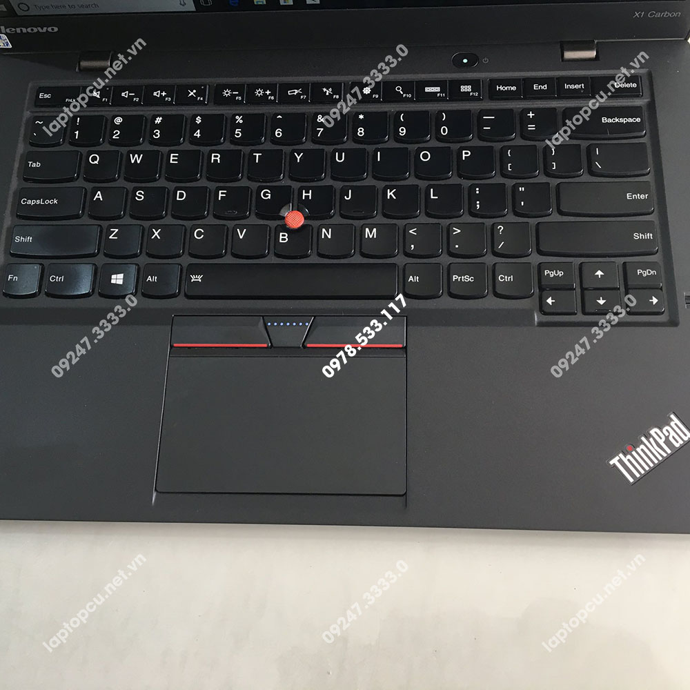 Laptop cũ Lenovo Thinkpad X1 Carbon gen 3 Core i7-5600u Ram 8Gb SSD 256gb màn hình 2K