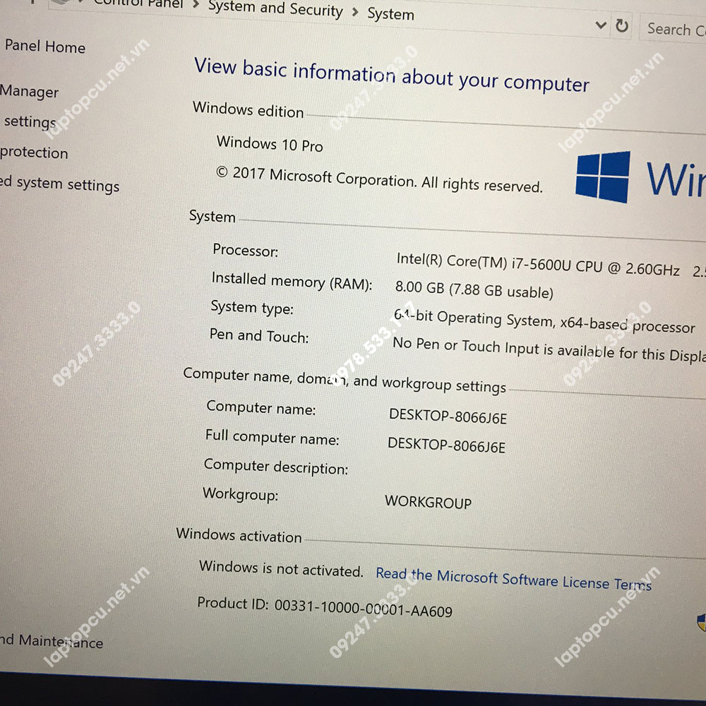 Laptop cũ Lenovo Thinkpad X1 Carbon gen 3 Core i7-5600u Ram 8Gb SSD 256gb màn hình 2K